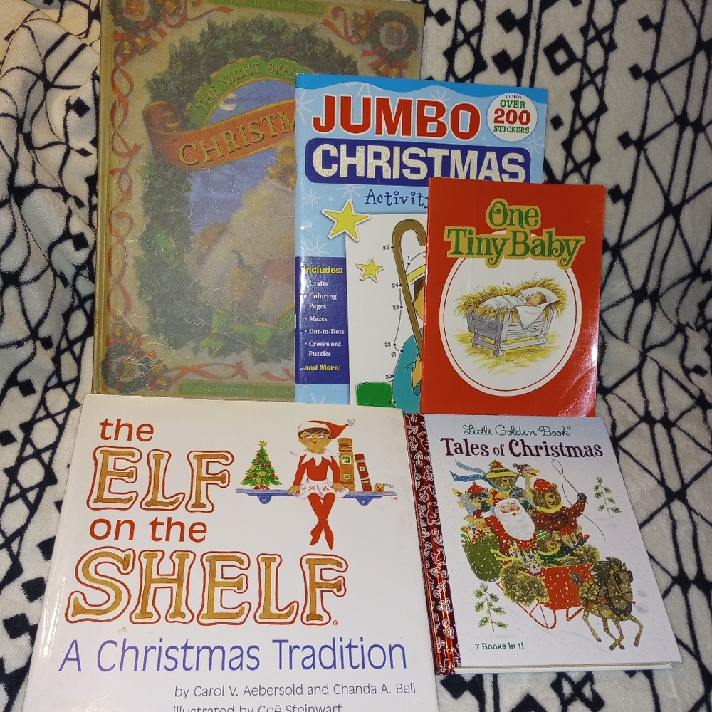 Children's Christmas Holiday Books Lot of 5 Little Golden Elf On the She…